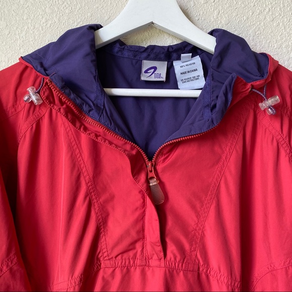 Vintage 90’s Title nine Red Windbreaker Pullover - Picture 3 of 12